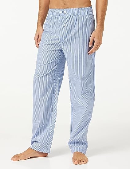 Men's Short Sleeve Top and Long Pants Pajama Set