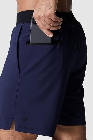 Men's Short Lightweight Athletic Shorts with Zip Pockets