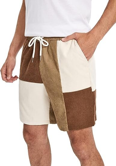 Men's Print Drawstring Waist Track Shorts